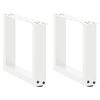 vidaXL Couchtischbeine U-Form 2 Stk. Wei&szlig; 40x(30-31) cm Stahl