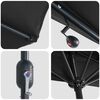 vidaXL Gartenparasol Schwarz 294 x 150 x 223 cm Stoff
