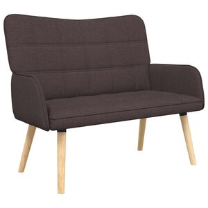 vidaXL 2-Sitzer Sofa Dunkelbraun 115 x 61 x 87 cm Stoff