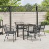 vidaXL Garten Essgruppe 5 pcs Schwarz Poly-Rattan