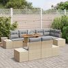 vidaXL Garten Essgruppe mit Kissen mit Kissen 9 pcs Beige und Grau