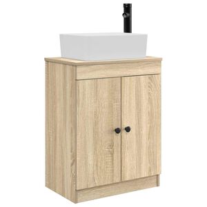 vidaXL Badezimmerschrank mit Waschbecken Sonoma-Eiche 54 x 35 x 83 cm