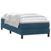 vidaXL Boxspringbett mit Matratze Dunkelblau 80x210 cm Samt