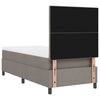 vidaXL Boxspringbett mit Matratze mit LED Taupe 90 x 190 cm Stoff