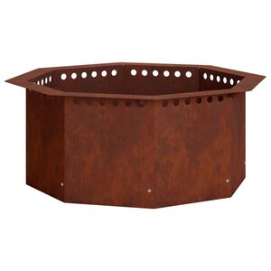 vidaXL Feuerstellenring Rostoptik 60 x 60 x 25 cm Wetterfeststahl