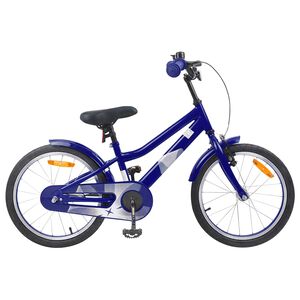 vidaXL Kinderfahrrad 18 Zoll f&uuml;r 5-7 Jahre alt Dunkelblau