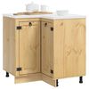 vidaXL Schrank SKI Honigbraun 60 x 32 x 40 cm Massives Kiefernholz