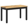 vidaXL Couchtisch Wei&szlig; und Schwarz 60,5 x 30 x 36 cm Massivholz Akazie