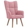 vidaXL Relaxsessel mit Hocker Rosa Samt