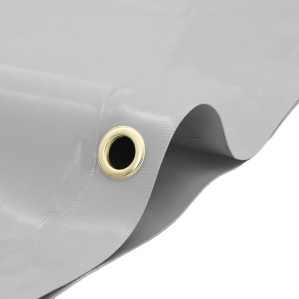 vidaXL Abdeckplane Grau &Oslash; 2,4 m 650 g/m&sup2;
