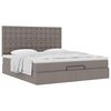 vidaXL Ottoman-Bett mit Matratze Taupe 160x200 cm Stoff