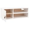 vidaXL Wandschrank Wei&szlig; 80x30x30 cm Massivholz Kiefer
