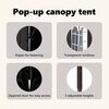 vidaXL Partyzelt Faltbar mit Seitenwänden Schwarz 2x2 m