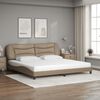 vidaXL Bett mit Matratze "Hvar" Cappuccino-Braun 200x200 cm Kunstleder