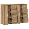 vidaXL Sideboard 2 pcs Artisan-Eiche 60 x 31 x 84 cm Holzwerkstoff