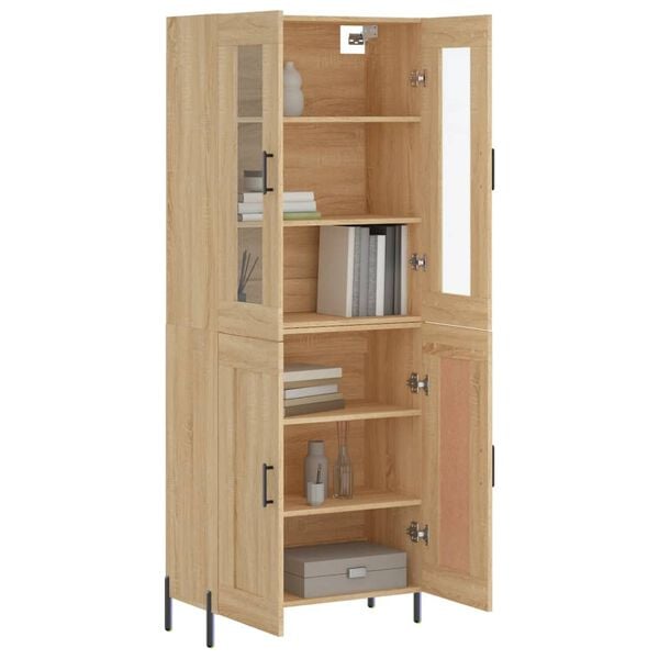 vidaXL Highboard Sonoma-Eiche 69,5x34x180 cm Holzwerkstoff