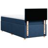 vidaXL Boxspringbett mit Matratze Blau 90x190 cm Stoff