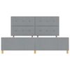 vidaXL Bettgestell mit Kopfteil Hellgrau 200 x 200 cm Stoff