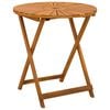 vidaXL Klappbarer Gartentisch Natur &Oslash;70 x 75 cm Massivholz Akazie