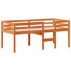 vidaXL Hochbett mit Dach Wachsbraun 80x200 cm Massivholz Kiefer