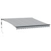 vidaXL Markise Automatisch mit LEDs Anthrazit & Wei&szlig; 400x350 cm
