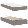 vidaXL Bettgestell mit Matratze mit Matratze 2 pcs Taupe Stoff