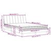 vidaXL Bett mit Matratze "Hanko" Hellgrau 140x190 cm Stoff