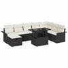 vidaXL Gartensofa-set 9 stk. Schwarz Poly-Rattan