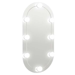 vidaXL Spiegel mit LED-Leuchten 80x40 cm Glas Oval