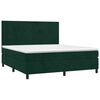 vidaXL Boxspringbett mit Matratze Dunkelgr&uuml;n 180x200 cm Samt