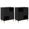 vidaXL Sideboards 2 Stk. Schwarz Eichen-Optik 60 x 35 x 70 cm
