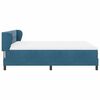 vidaXL Boxspringbett mit Matratze Dunkelblau 180 x 200 cm Samt