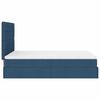 vidaXL Ottoman-Bett mit Matratze Blau 140x190 cm Stoff