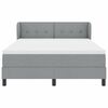 vidaXL Boxspringbett mit Matratze Hellgrau 140 x 200 cm Stoff
