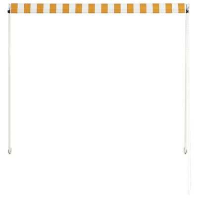 vidaXL Einziehbare Markise 150×150 cm Gelb und Weiß