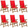 vidaXL Liegest&uuml;hle f&uuml;r den Garten 6 stk. Natur Massivholz Akazie