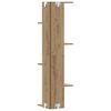vidaXL Wand-Eckregal Artisan-Eiche 36,5x36,5x140 cm Holzwerkstoff