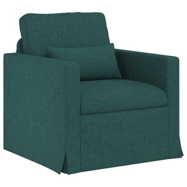 vidaXL Sofa 2 pcs Dunkelgr&uuml;n 158 x 78 x 80 cm Stoff