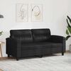 vidaXL 2-Sitzer-Sofa Schwarz 140 cm Mikrofasergewebe