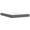 vidaXL Boxspringbett mit Matratze Dunkelgrau 160x200 cm Samt
