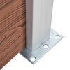 vidaXL WPC Zaun-Set 5 Quadrate + 1 Schräge 965x186 cm Braun