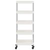 vidaXL Küchenwagen 5 Etagen Weiß 42x29x128 cm Eisen und ABS