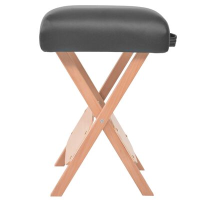 vidaXL Massage-Klapphocker 12 cm dicker Sitz Schwarz