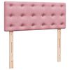 vidaXL Boxspringbett mit Matratze Rosa 120x190 cm Samt