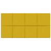 vidaXL Wandkopfteilen 12 pcs Gelb 60 x 30 cm Samt
