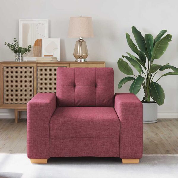 vidaXL Sofa-Sessel Weinrot 60 cm Stoff