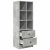 vidaXL Highboard mit Schubladen Beton Grau 45,5 x 34 x 127 cm