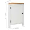 vidaXL Eckschrank 59x45x80 cm Massivholz Eiche
