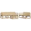 vidaXL Outdoor-Sofagarnitur 6 pcs Wei&szlig; und Beige 79 x 79 x 37 cm