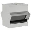 vidaXL H&uuml;hnerf&uuml;tterer Silber 40,5 x 45 x 41 cm Verzinkter Stahl